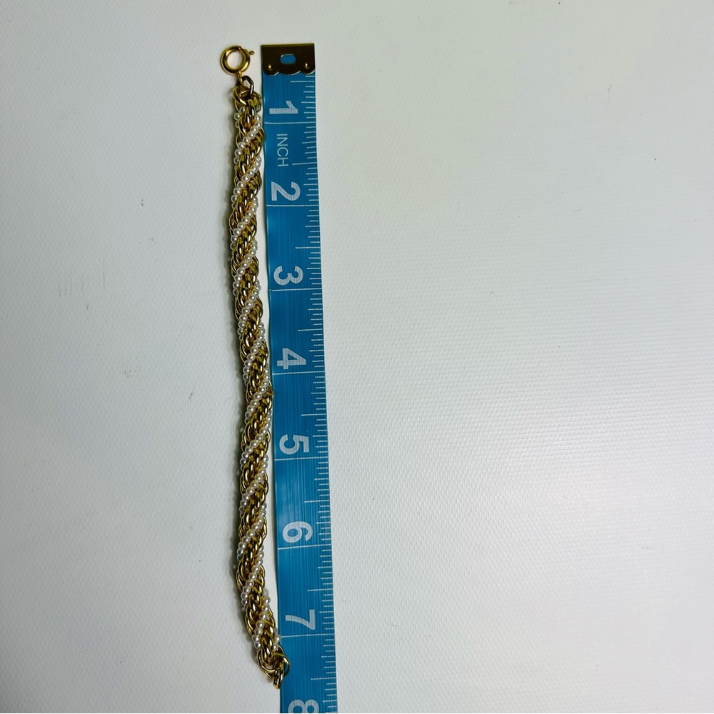 Trifari gold-tone braided and twisted rope chain necklace and bracelet - Picture 5 of 5